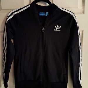 Adidas Black Jacket with White Logo